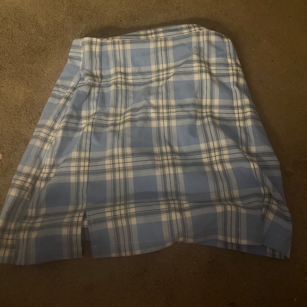 Small blue and white plaid shirt